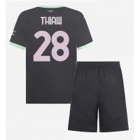 Camiseta AC Milan Malick Thiaw #28 Tercera Equipación para niños 2024-25 manga corta (+ pantalones cortos)